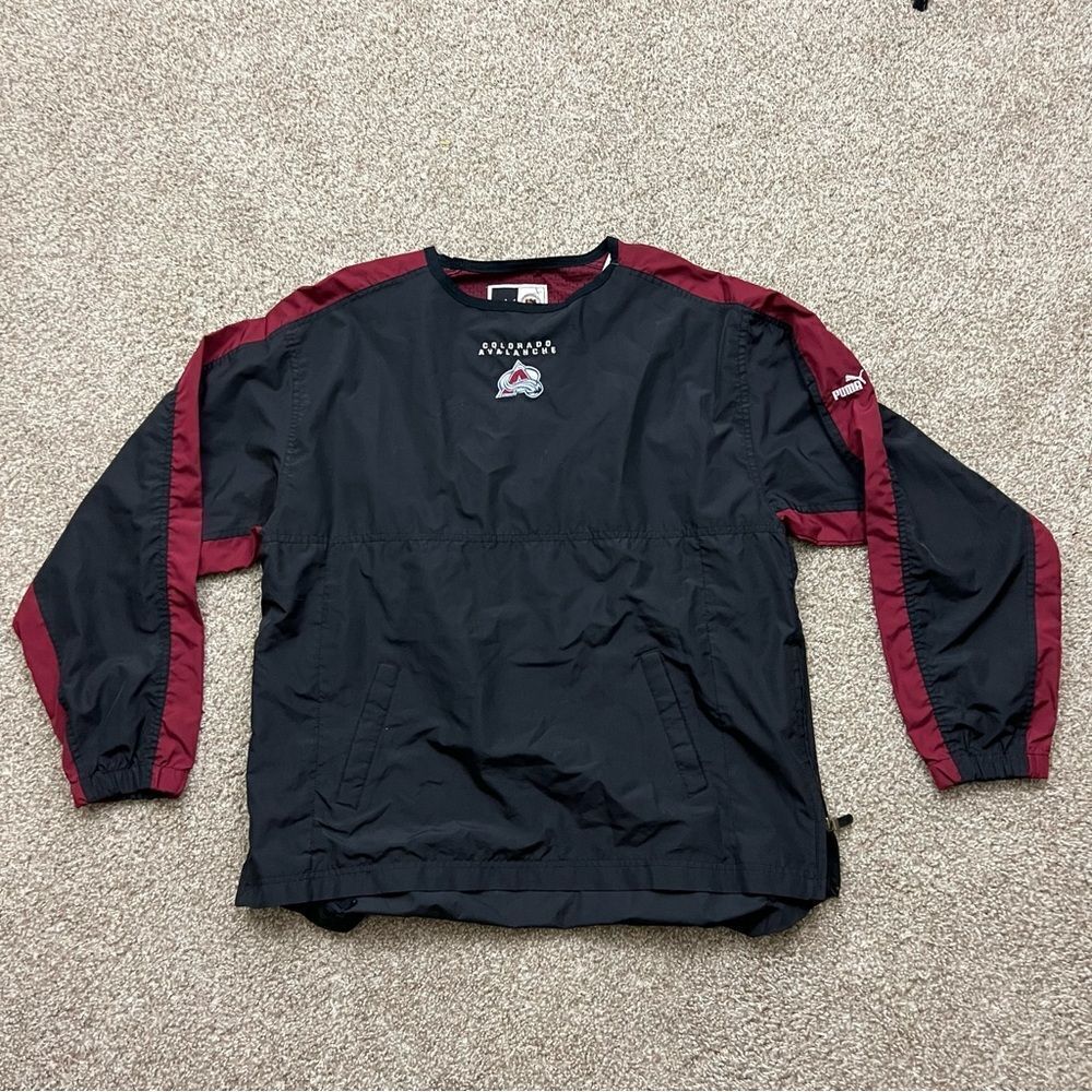 Vintage puma colorado avalanche NHL windbreaker men's M